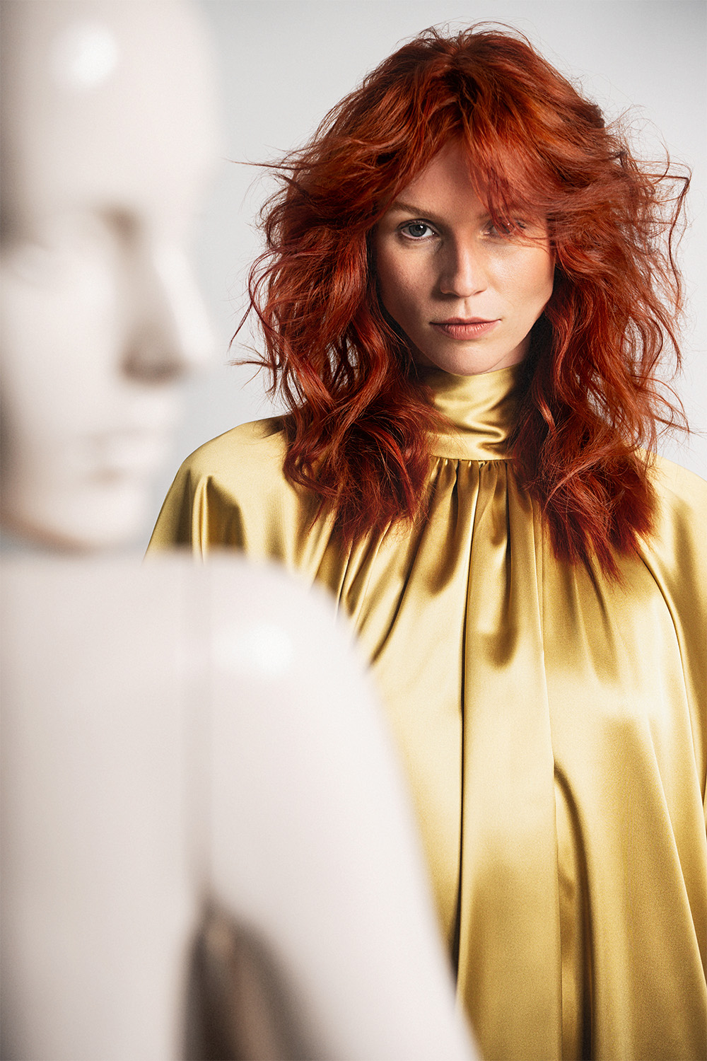 Long Copper Curly Layers - Pivot Point International - Authenticity Collection